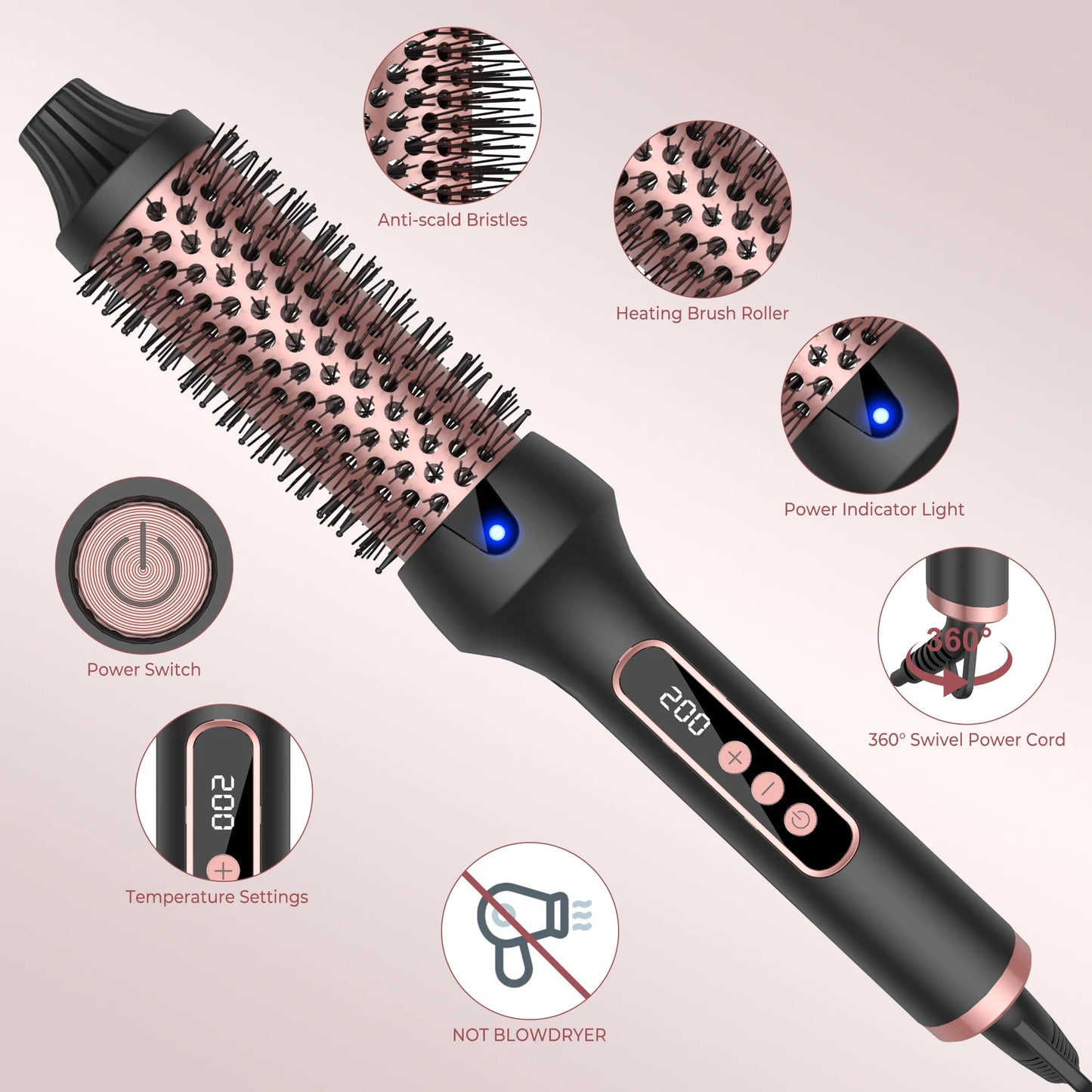 GlowEase™ | The Ultimate 3-in-1 Thermal Brush for Effortless Styling