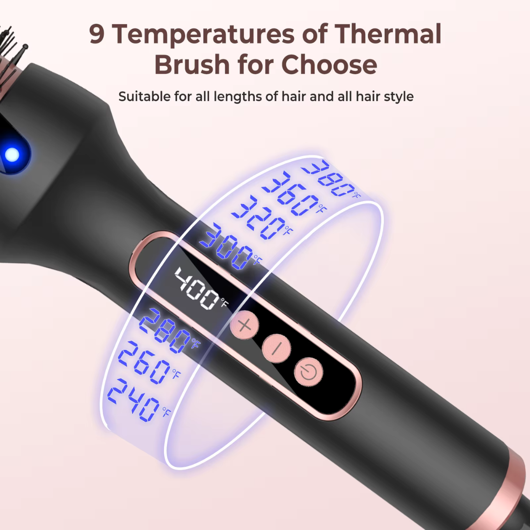 GlowEase™ | The Ultimate 3-in-1 Thermal Brush for Effortless Styling