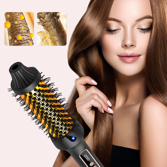 GlowEase™ | The Ultimate 3-in-1 Thermal Brush for Effortless Styling