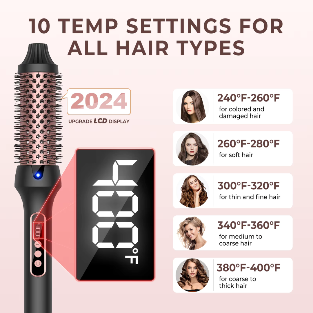 GlowEase™ | The Ultimate 3-in-1 Thermal Brush for Effortless Styling